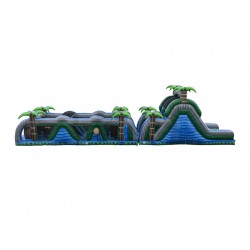 Percorso A Ostacoli Gonfiabile Blue Crush Da 70 Piedi Percorso A Ostacoli Gonfiabile Blue Crush Da 70 Piedi