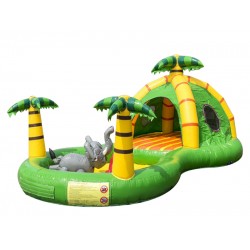 Jungle Playzone Bambino Piccolo Castello Gonfiabile Jungle Playzone Bambino Piccolo Castello Gonfiabile
